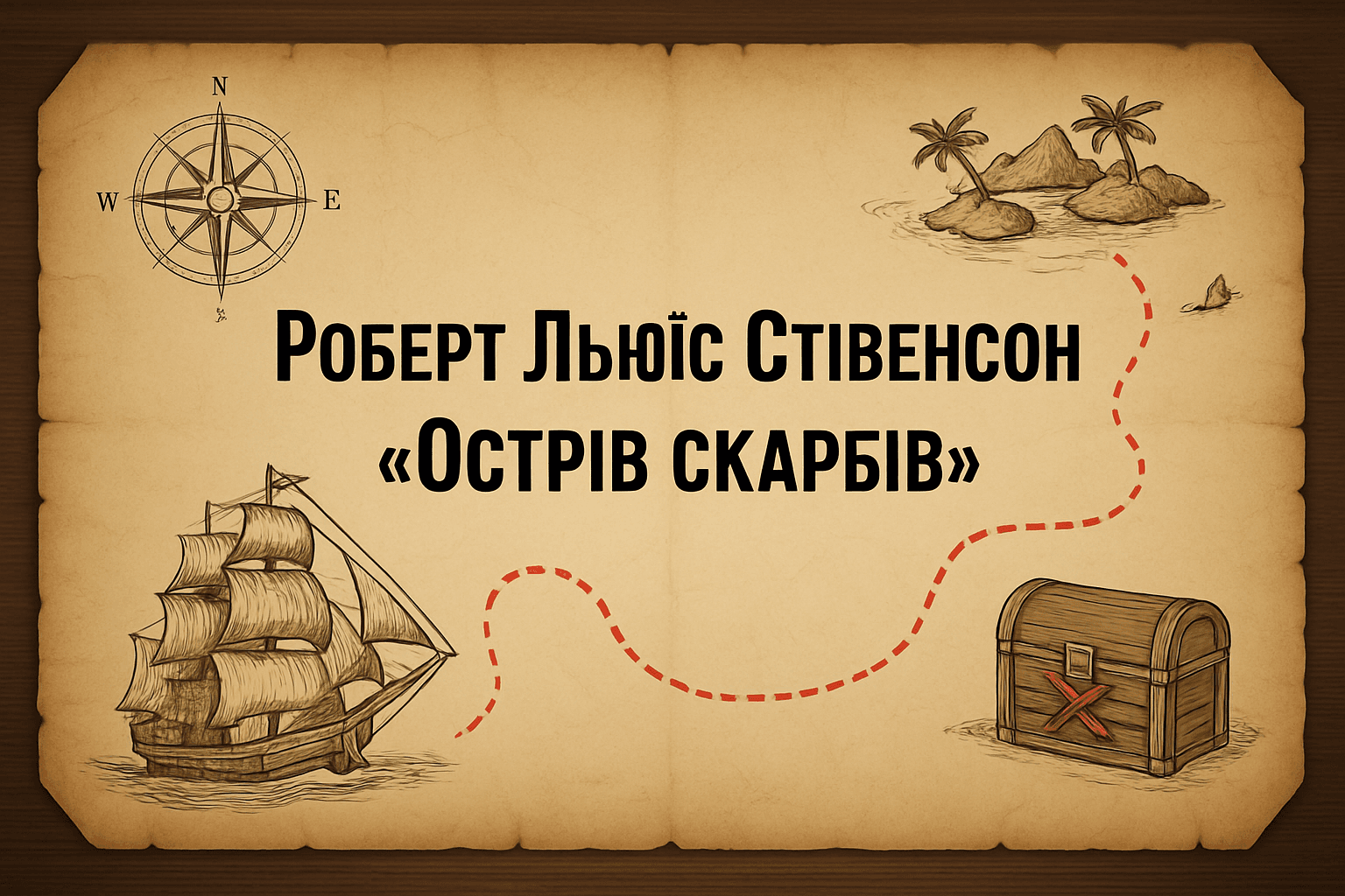 "Острів скарбів" план твору — Стівенсон