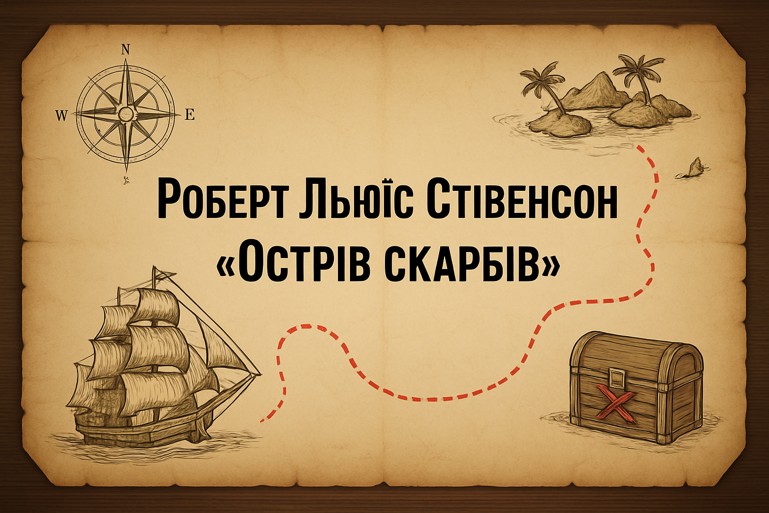 "Острів скарбів" план твору — Стівенсон